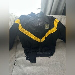 US Army Black & Yellow Windbreaker Jacket